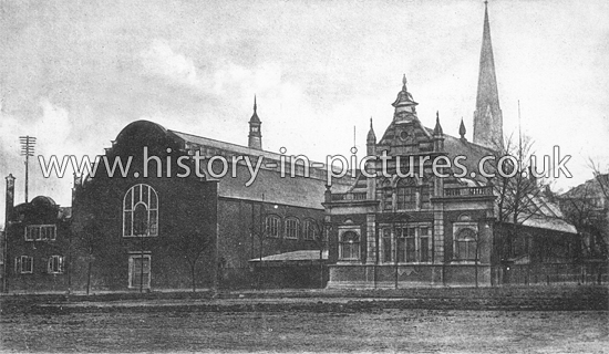 Library & Baths, from Selbourne Park, High Street, Walthamstow, London. c.1904
